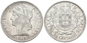 PORTUGAL. 50 Centavos (Ar. 12,50/31mm). 1916. (Km#561). MBC+.
