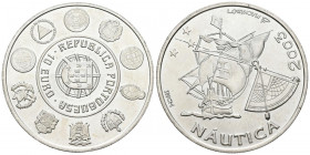 PORTUGAL. 10 Euros. (Ar. 27,02g/40mm). 2003. Náutica. (Km#748). SC.