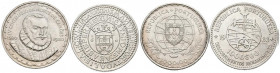 PORTUGAL. Conjunto de dos monedas de plata de 1000 Escudos acuñados en 1980 y 1983. Alto nivel de conservación de ambas piezas. A EXAMINAR.
