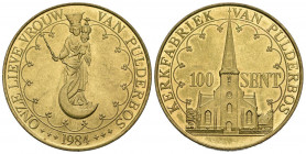 BÉLGICA. 100 Sent. (Fe. 12,51g/35mm). 1984. Emitido por la Parroquia de Pulderbo (Antwerp). SC.