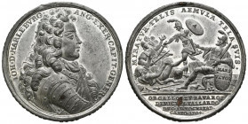 GRAN BRETAÑA, John Churchill (Duque de Marlborough). Medalla. (Metal Blanco. 13,89g/37mm). 1704. Batalla de Blenheim (Höchstädt). (MI 256/50). Anv: Bu...