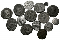 GRECIA ANTIGUA e IMPERIO ROMANO. Bonito conjunto compuesto por 15 monedas, de las cuales 7 son griegas, y las otras 8 son provinciales romanas de dist...
