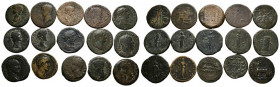 IMPERIO ROMANO. Lote compuesto por 15 monedas de bronces medianos de diferentes emperadores y calidades. A EXAMINAR.