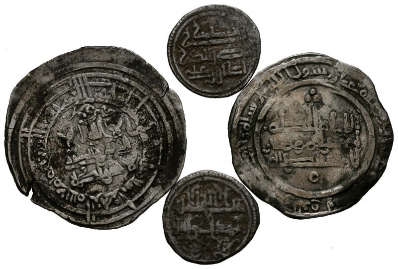 HISPANO ARABE. Lote compuesto por 4 monedas, 2 Dirhams y 2 Quirates. A EXAMINAR.