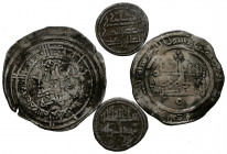 HISPANO ARABE. Lote compuesto por 4 monedas, 2 Dirhams y 2 Quirates. A EXAMINAR.