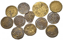 EPOCA MEDIEVAL. Bonito conjunto formado por 12 pellofas catalanas (11 de ellas de Girona y 1 de Vic). (Cru. L 1691,1692 y 2264.1). Diferentes estados ...
