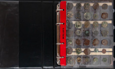 EPOCA MEDIEVAL, HISPANO ARABE y MONARQUIA ESPAÑOLA. Lote compuesto por más de 100 monedas, destacando 3 Dirhams y 11 divisores árabes, contiene una gr...