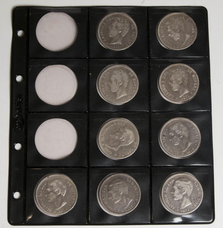 CENTENARIO DE LA PESETA. Lote compuesto por 40 monedas de plata de 5 Pesetas de ...