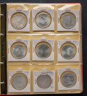 ESPAÑA. Colección compuesta por 97 monedas de plata de diferentes valores: 100 Pesetas de 1966, 2000 Pesetas, 12, 20 y 30€. Magnífico estado de conser...