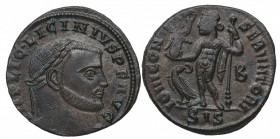 308-323 d. C. Licinio I. Siscia. Follis. CH 83. Ae. 3,56 g. EBC. Est.60.
