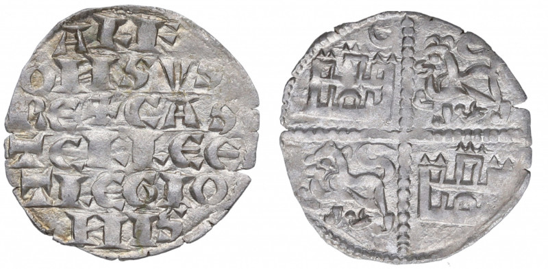 1252-1284. Alfonso X (1252-1284). CRECIENTE. Dinero 6 lineas. A. BURGOS 238. Ve....