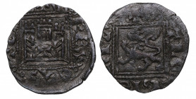 Alfonso XI (1312-1350). Toledo. Dinero. ABM-359.1. Ve. 0,88 g. MBC. Est.40.