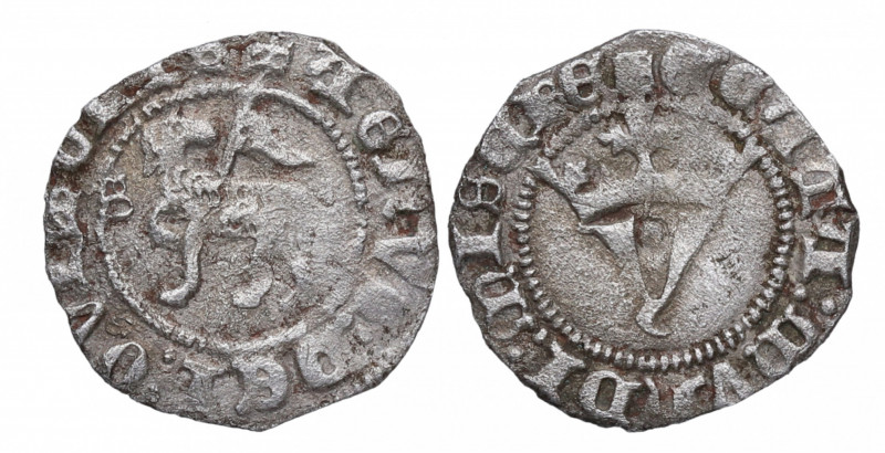 1379-1390. Juan I (1379-1390). Sevilla. 1/2 blanco del Agnus Dei. A. BURGOS 562;...