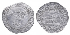1454-1474. Enrique IV (1454-1474). Toledo. 1/2 Real. A. BURGOS 702.1. Ag. 1,57 g. MBC+. Est.180.