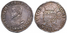 1573. Felipe II (1556-1598). 1 Escudo. Ag. 32,14 g. ESCASA. MBC. Est.300.