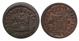 1747. Fernando VI (1746-1759). Segovia. 1 Maravedí. A&C 19. Ae. 1,23 g. Bella. SC-. Est.60.