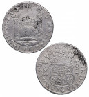 1768. Carlos III (1759-1788). Lima. 8 reales. JM. A&C 1028. Ag. 26,15 g. RARA. Limpiada. MBC+. Est.375.