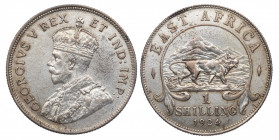 1924. Africa Oriental Británica. Jorge V. 1 Shilling. Ag. 7,71 g. EBC+. Est.30.