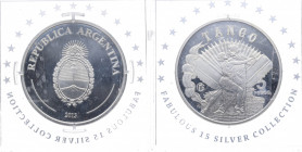 2013. Argentina. 5 Pesos. Ag. PROOF. Est.100.