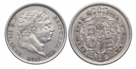 1817. Gran Bretaña. Jorge III. 1 Shilling. Ag. 5,64 g. EBC+. Est.200.