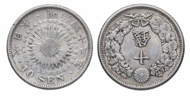 1891. Japón. 10 Sen. Ag. 2,23 g. EBC. Est.65.