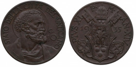 1935. Vaticano. 10 Céntimos. Cu. 5,36 g. SC. Est.60.