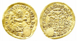 AUSTRIA. Sacro Romano Impero. Kremnitz medaglia da 1/4 di ducato (1740 ca.). Au (0,88 g). MB foro otturato