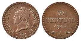 FRANCIA. 1 centime 1849. qFDC