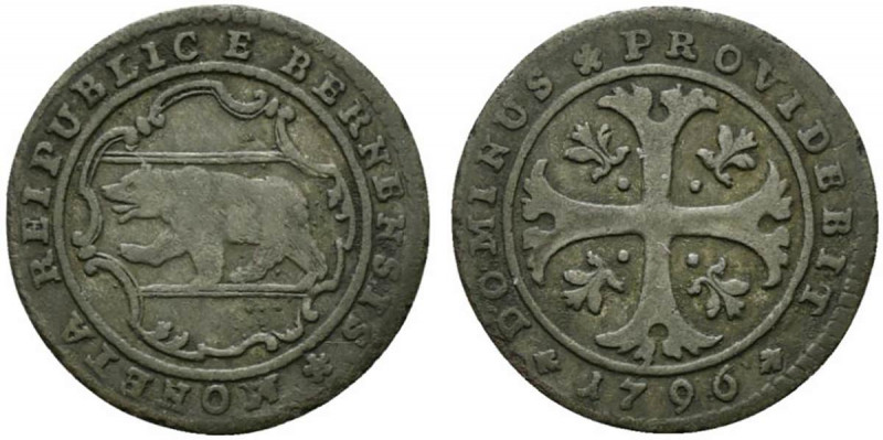 SVIZZERA. Berna - Bern. MI 1/2 Batzen 1796. Stemma. R/ Croce. KM 91; HMZ 2-224. ...