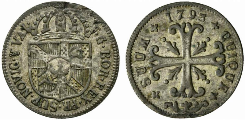 SVIZZERA. Neuenburg. Friedrich Wilhelm II (1786-1797). MI Kreuzer 1793. F G BOR ...