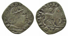 L'AQUILA. Ferdinando I d’Aragona (1458-1494). Cavallo AE (2,37 g). D'Andrea-Andreani 102-119. BB+