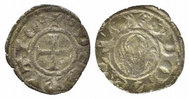 AREZZO. Repubblica (sec. XIII-XIV). Denaro Mi (0,54 g). Croce patente - R/busto frontale di San Donato. Biaggi 199. BB