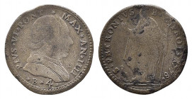 BOLOGNA. Pio VI (1775-1799). Muraiola da 4 Bolognini 1778. MI (3,08 g). qBB