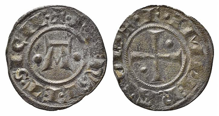 BRINDISI o MESSINA. Federico II (1197-1250). Denaro Mi (0,78 g). Croce patente c...