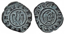 BRINDISI o MESSINA. Federico II (1197-1250). Denaro Mi (0,92 g). Testa nuda a destra. - R/Aquila. Sp.128. BB+