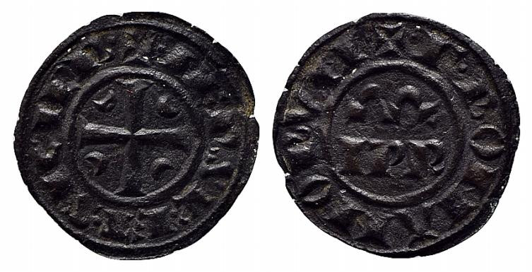 BRINDISI o MESSINA. Federico II (1197-1250). Denaro Mi (0,46 g). IPR nel campo -...