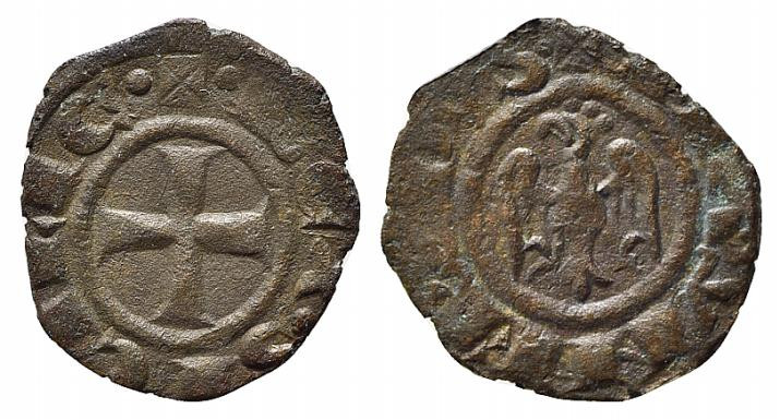 BRINDISI o MESSINA. Manfredi (1258-1264). Denaro Mi (0,72 g). Spahr 196. BB