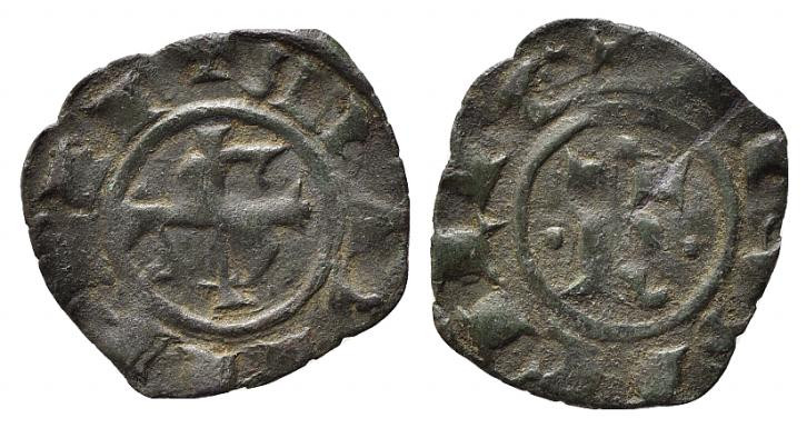 BRINDISI o MESSINA. Manfredi (1258-1264). Denaro Mi (0,60 g). Spahr 199. qBB