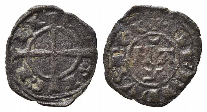 BRINDISI o MESSINA. Manfredi (1258-1264). Denaro Mi (0,64 g). Spahr 200. BB