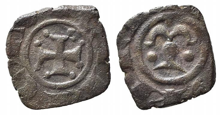 BRINDISI o MESSINA. Manfredi (1258-1264). Denaro Mi (0,98 g). Spahr 211. BB