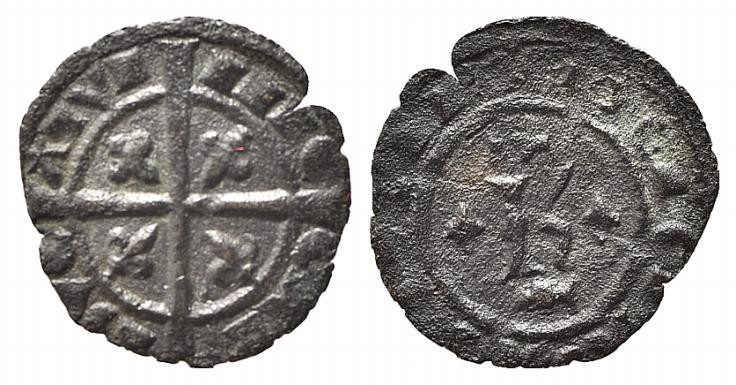 BRINDISI o MESSINA. Carlo I d'Angiò (1266-1285). Denaro Mi (0,33 g). Spahr 31. B...
