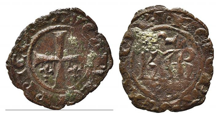 BRINDISI o MESSINA. Carlo I d'Angiò (1266-1285). Denaro Mi (0,89 g). Spahr 35. B...