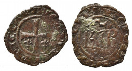 BRINDISI o MESSINA. Carlo I d'Angiò (1266-1285). Denaro Mi (0,89 g). Spahr 35. BB