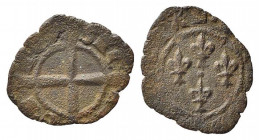 BRINDISI o MESSINA. Carlo I d'Angiò (1266-1285). Denaro Mi (0,53 g). Spahr 41. MB