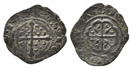 BRINDISI o MESSINA. Carlo I d'Angiò (1266-1285). Denaro Mi (0,84g). Spahr 44. qBB
