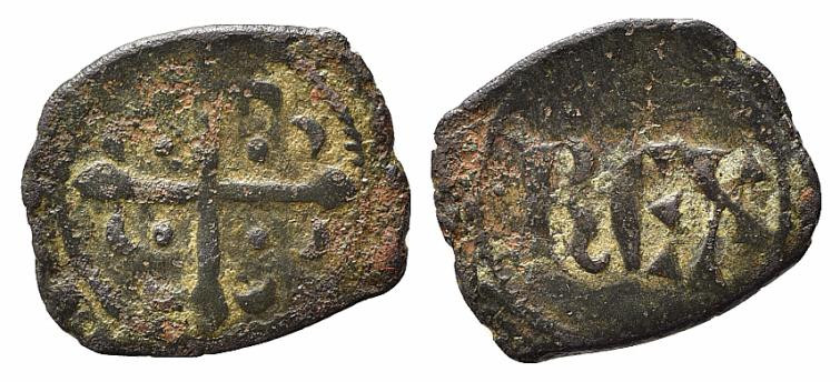 BRINDISI o MESSINA. Carlo I d'Angiò (1266-1285). Doppio denaro Mi (0,75 g). Spah...