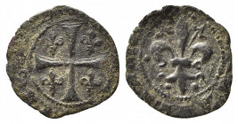 BRINDISI o MESSINA. Carlo I d'Angiò (1266-1285). Denaro Mi (0,44 g). MEC 14, 656. qBB