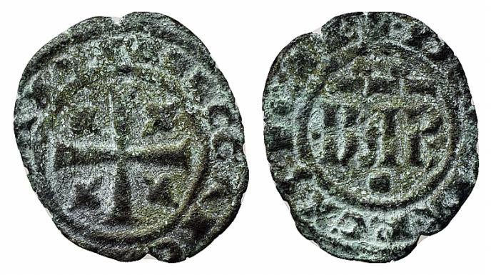 BRINDISI o MESSINA. Carlo I d'Angiò (1266-1285). Denaro Mi (0,50 g). Spahr 50. M...
