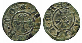FERMO. Monetazione Autonoma (1220-1352). Picciolo Mi (0.46 g). Croce gigliata - R/ SANTA MAR; lettere A I sormontate da crocetta e corona. Biaggi 722 ...