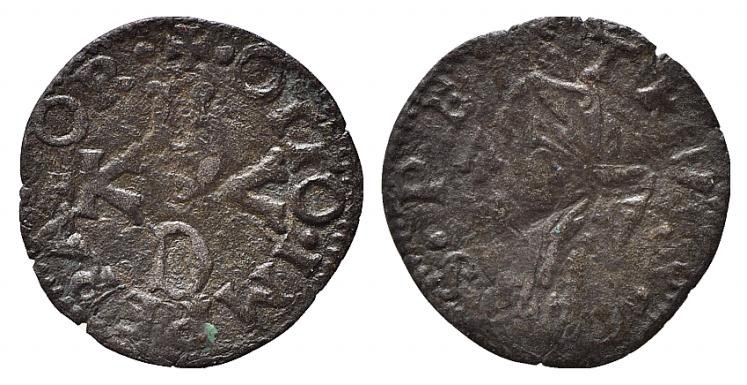 LUCCA. Repubblica (sec. XVII). Albulo o quattrino Mi (0,52 g). Nel campo L V C A...